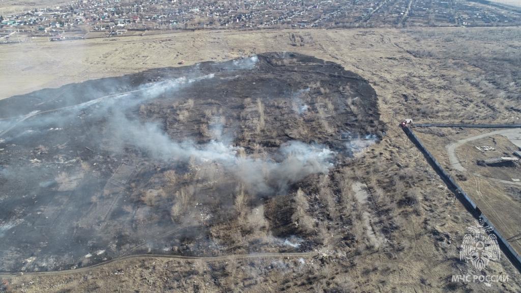 В минувшие сутки пожарные потушили 11 палов травы